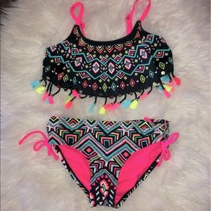 Justice Two-Piece Swimsuit Size 7